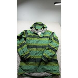 Holden Outerwear Men's Technical Snowboard/Ski Jacket L Green Stripped Hooded